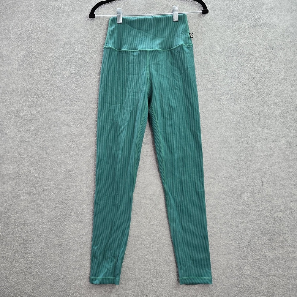 Born Primitive Women Activewear Pants Small Green Legging Yoga 25" Inseam